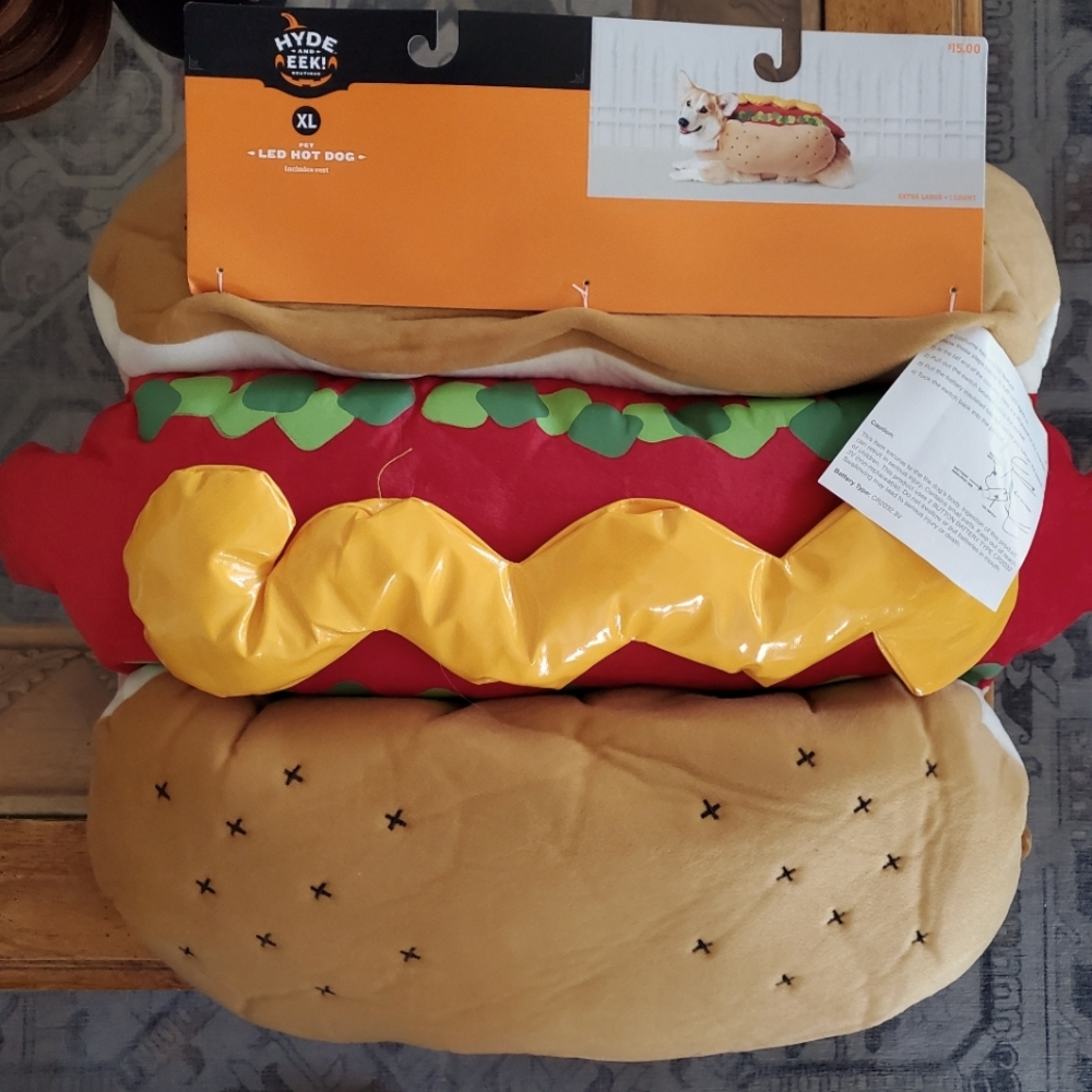 LED Hot Dog pet costume